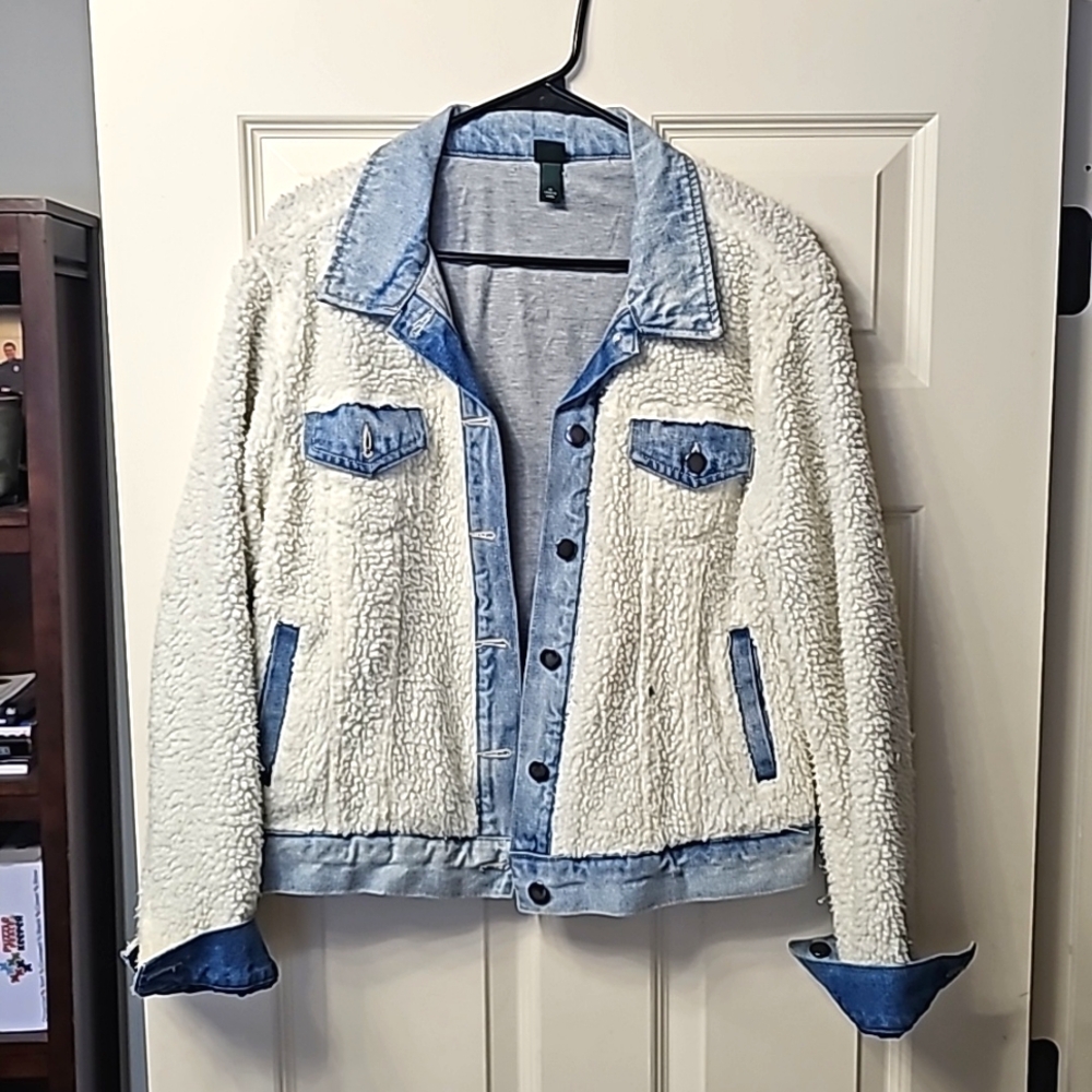 WILD FABLE sherpa denim jacket